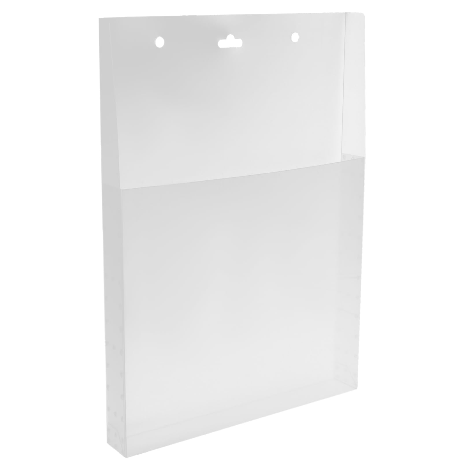 STOBOK 2pcs Wall Hanging File Folders Clear Organizer Box Office Posters Mail Organizer Wall Mount Paper Holder Pockets Billboards Flyer Hanging Box Pp -mounted A4