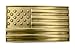 FL103 Unisex Vintage Steampunk Antique Brass USA Flag Plaque Buckle fits 1.33