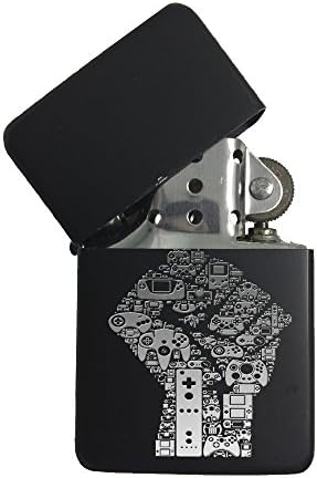 Gamer Remote Power Black Flip Top Cigarette Lighter