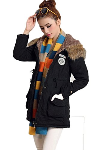 Eshion Women Hooded Warm Winter Thick Faux Fur Lined Parkas Long Coats Jackets Eshion Women Hooded Warm Winter Thick Faux Fur Lined Parkas Long Coats Jackets