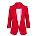 Face N Face Women's Cotton Rolled Up Sleeve No-Buckle Blazer Jacket Suits