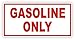 Gasoline Only Vinyl Decal | Sticker | Label Fuel Gas Door Label Weatherproof primary