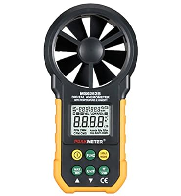 SynkTech MS6252B Digital Anemometer Wind Speed Air Volume Measurement USB Data uploading Air Humidity Flow Meter Anemometer