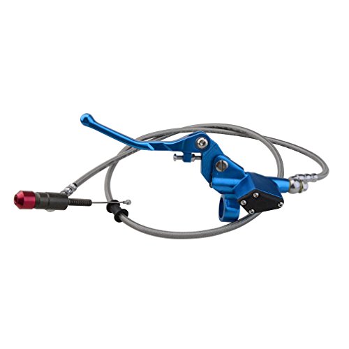 GOOFIT 7/8"22mm Motorcycle Hydraulic Clutch Brake Lever 1200 mm Master Cylinder for 125cc 150cc 180cc 200cc 250cc Vertical Motor Off Road Motorcycle Scooter Pit Pocket Bike Motocross Blue