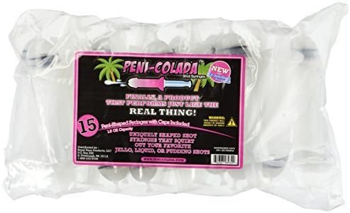 Clear Peni Colada Jello Shot Syringes - 15 Piece Set by Royal Penn