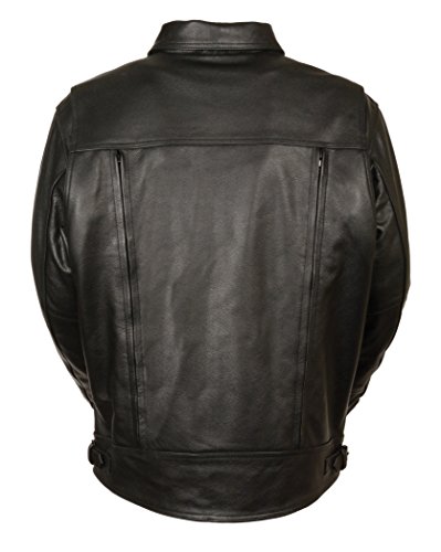 Milwaukee Leather Men's Pistol Pete Jacket (Black, X-Large) (JLK DOUBLE SIDE)