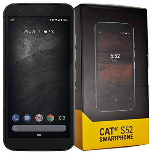 Caterpillar CAT S52 Dual-SIM 64GB + 4GB RAM IP68 Rugged (GSM Only | No CDMA) Factory Unlocked 4G/LTE Smartphone (Black) - UK/EU Version (Best Rugged Smartphone Uk)