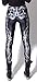 QZUnique Women's Black Skull Printed Footless Elastic Sexy Tights Leggings,Black Skull,One Size