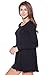 A+D Womens Casual Long Sleeve Jersey Knit Flowy Tunic Dress (Black, Small)