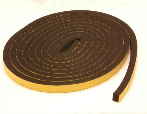 NEOPRENE RUBBER Self Adhesive Strip : 3/4" wide x 3/8" thick x 16 feet long