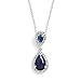 Mariell Sapphire Cubic Zirconia Teardrop Necklace - Something Blue Bridal or September Birthstone Gift