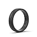 Enso Rings Women’s Infinity Silicone Wedding Ring – Hypoallergenic Wedding Band for Ladies – Comfortable Band for Active Lifestyle – 4.5mm Wide, 1.5mm Thick (Obsidian, 4)