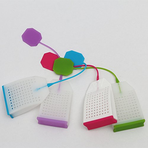 FEIDA, Tee-Ei aus Silikon, für lose Teeblätter, Teebeutelform, als Gewürzsieb nutzbar, zufällige Farbe, 2 Stück – Bild 8