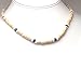 Light Brown Coco Bead Hawaiian Necklace w/ White Pukalet Shell and Dark Blue Coco Bead Accents