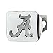 University of Alabama NCAA Chrome Metal Hitch Cover by FANMATS - Unique 3D Chrome Team Logo Molded Design – Easy Installation on Truck, SUV, Car or ATV - Ideal Crimson Tide Gift for Student/Alumni/Fan