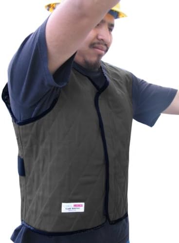 Cool Medics M1125FR Flame Resistant Velcro Vest, Small, Grey