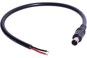 Power Pigtails Cable 6.5mmx4.4mm Male Plug to Bare Wire Open End Supply Replacement Repair Cord for Computer Laptop Cable