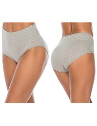 AIGIRLS bragas de ropa interior de algodón suave, cintura media alta, cómodas, transpirables, para dama, paquete de 2 a 5