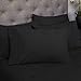 King Size Bed Sheets - 6 Piece 1500 Supreme Collection Fine Brushed Microfiber Deep Pocket King Sheet Set Bedding - 2 Extra Pillow Cases, Great Value, King, Black