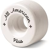 Sure-Grip All American Plus Wheels - Indoor Roller Skating Wheels - Made with Vanathane & 55mm Diameter - Great for ?Roller Skating & Roller Blading - Made In USA - Set of 8 Wheels (White)