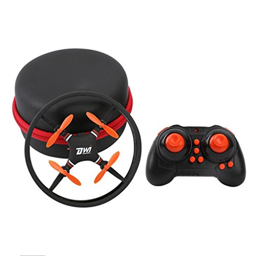 Fineser Mini UFO Quadcopter Drone 2.4G 4CH 4 Axis Remote Control Nano Quadcopter RTF With 3D Flip Flash Light for Kids and Beginner (Orange)