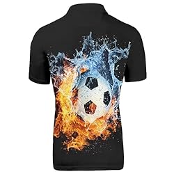 HUGS IDEA Fire Soccer Ball Print Men's Outdoor