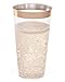 Rose Gold Plastic Cups | 16 oz. 50 Pack | Hard Clear Plastic Cups | Disposable Party Cups | Fancy Wedding Tumblers | Nice Rose Gold Rim Plastic Cups | Elegant Decoration Cups | Plastic Tumblers Bulk