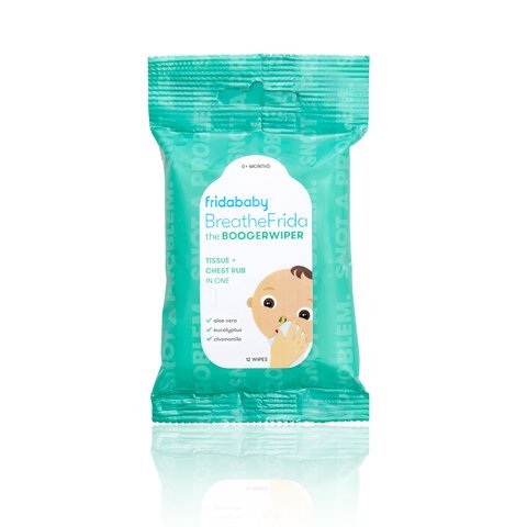NoseFrida & BreatheFrida | The Fridababy Essential Cold & Flu Set | 2 in 1 Moisturizing Baby Nose Wipes / Tissues and a Nasal Aspirator, the Nose Snot Sucker and Booger Wipes in one Great Set!