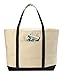 Handy Laundry Canvas Tote Beach Bag - Large Bags with Shoulder Straps, Strong Enough to Carry Beach Gear and Wet Towels. Front Pocket, Zippered Top Closure. (Black)