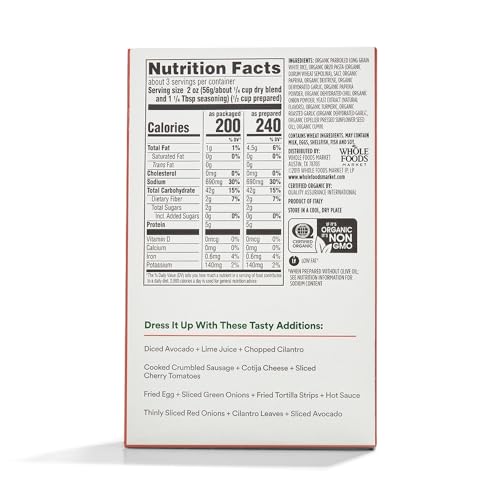 365 BY WHOLE FOODS MARKET, ORGANIC SPANISH RICE PILAF, 6.1 OUNCE