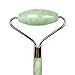 Jade Roller | Real Natural Jade Stone Facial Massager | Welded Construction | Smooth Double Roller | Anti-Aging, Skin Toning, Face Slimming, Lymphatic Drainage Enhancing Skincare Massage Tool | by ru