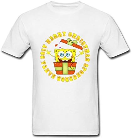 Hot Topic Men 2017 SpongeBob Santa Round Neck Short Sleeve T Shirt White M Design Your Own Costume