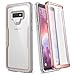 YOUMAKER Crystal Clear Case for Galaxy Note 9, Full Body with Built-in Screen Protector Heavy Duty Protection Slim Fit Shockproof Rugged Cover for Samsung Galaxy Note 9 (2018) 6.4 inch - Rose Gold/GY