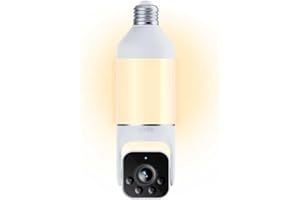 Wyze Bulb Cam Security Camera 2K HD Outdoor Light Bulb Camera with Color Night Vision, Dimmable LED Bulb, Motion Detection, S