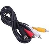 HDE AV Cable for Sega Genesis 2 and 3 Consoles RCA Composite Audio Video Cable Connection MK-1461 and MK-1631 Systems (6 ft)