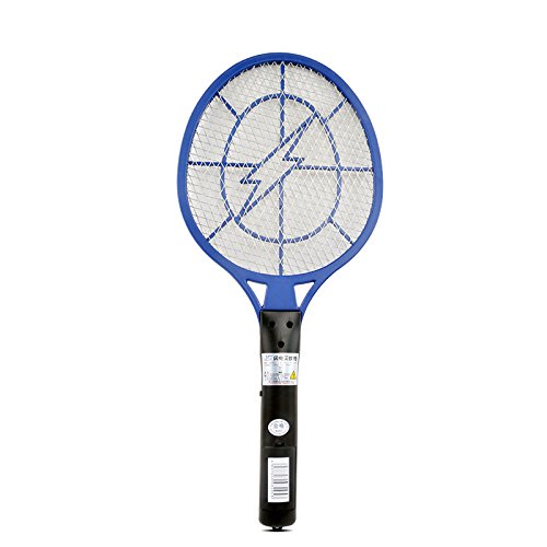 Yongtong Portable Electric Racket, Mosquito Swatter, Bug Insect Fly Bug Killer Mosquito Zapper DC Power 2XAA Battery (Blue)