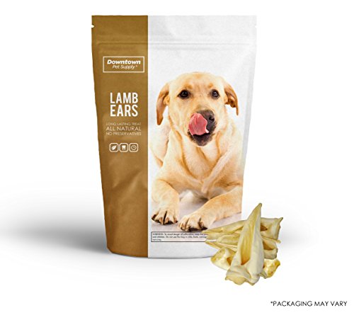 Downtown Pet Supply All Natural Lamb Ears for Dogs, Healthier Dog Training Chew Treats Than Pig Ears and Rawhide - High Protein Treats for Dogs (50-Pack)