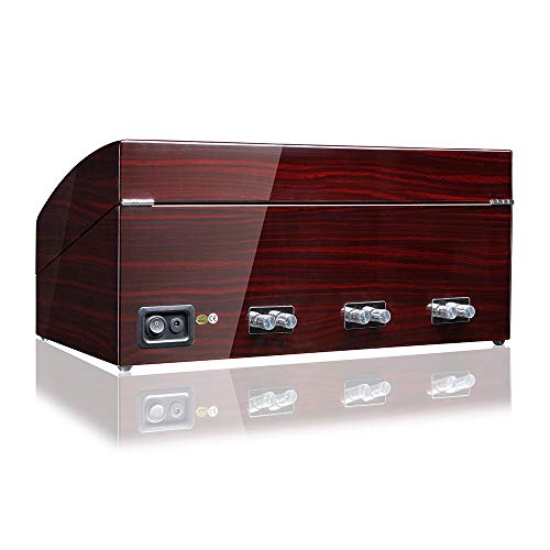 Maselex 6 Watch Winder Box with 7 Storages Box Case,Super Quiet Mabuchi Motor,Flexible Plush Pillow,Advanced Rotational Control
