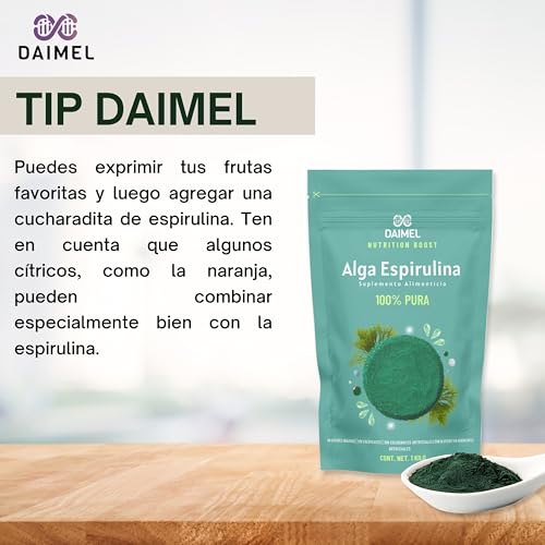 Daimel | Alga Espirulina Pura En Polvo 1kg Superfood Orgánica 100% pura