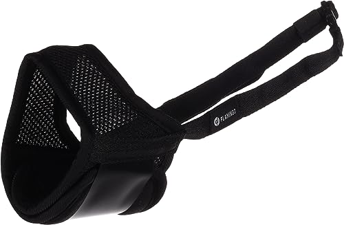 Flamingo Muselière pour Chiens - Souple - Réglable - Nylon - Museliere Anti AboieMent Anti-Morsure - Tailles pour Chiens comme Un Golden Retriever à Great Dane