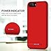 Battery Case for iPhone 8 Plus 7 Plus, Upgraded iPosible 8500mAh Rechargeable Battery Pack Charging Case for iPhone 7 Plus/8Plus (5.5 inch) Extended Battery Power Bank Portable Charger Case-Red