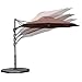Le Papillon 10 ft Cantilever Umbrella Outdoor Offset Patio Umbrella Easy Open Lift 360 Degree Rotation, Coffee
