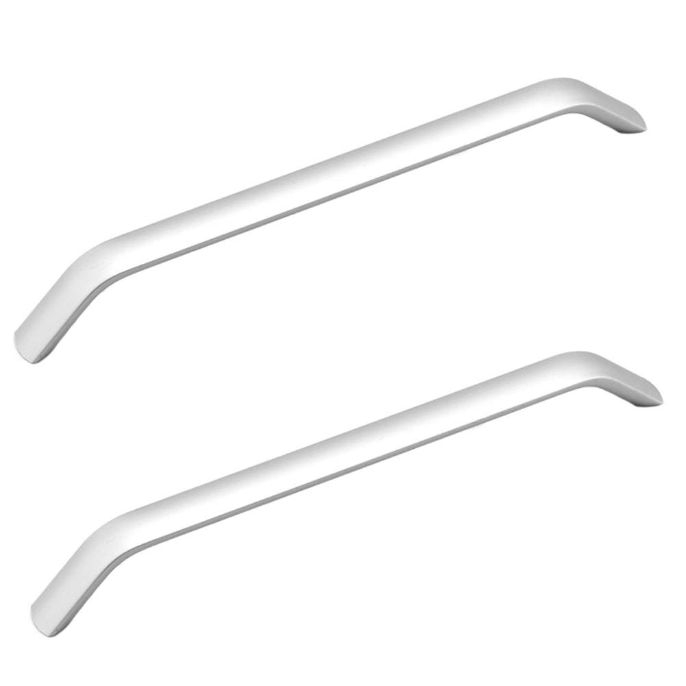 ANSIEDIO 2pcs Silver Cupboard Handles Drawer Handles Kitchen Cabinet Door Handles Aluminum Alloy Bow Pull Handle (Hole Spacing 192 mm)