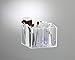 mDesign Modern Plastic Storage Bin Container for Cosmetics with Strong Adhesive Mount for Cabinets & Walls - to Hold Makeup Brushes, Mascara, Lip Gloss, Jewelry, Poppon Collection - 3 Pack - Clear