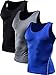 Neleus Men's 3 Pack Athletic Compression Under Base Layer Sport Tank Top