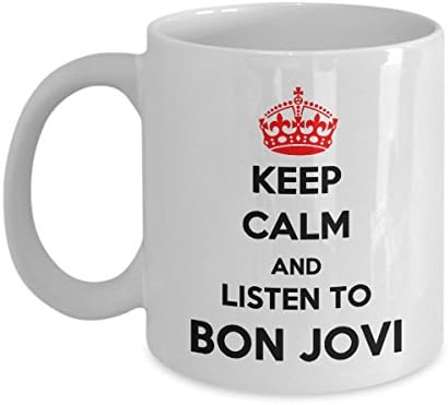 Bon Jovi mug , Keep calm and listen to Bon Jovi , gift mug , 11oz white mug , VNG mug