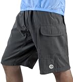 Men's ATD Cargo Short Baggy Padded Mountain Bike Cycling Shorts Charcoal LARGE