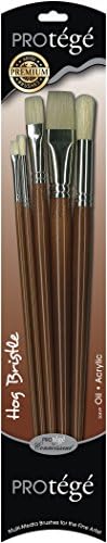 ConnoisseurConnoisseur Hog Bristle Long Handle Brush Set, 5-Piece