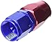 RUSSELL/EDEL 610040 Red/Blue Anodized Aluminum -10AN Straight Hose End