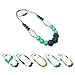 ReignDrop Baby Teething Necklace For Mom, Silicone Baby Teether Necklace For Teething Pain Relief In Babies and Toddlers, Light Weight, Stylish Chewable Necklace For Boys and Girls (Grey,Mint,White)